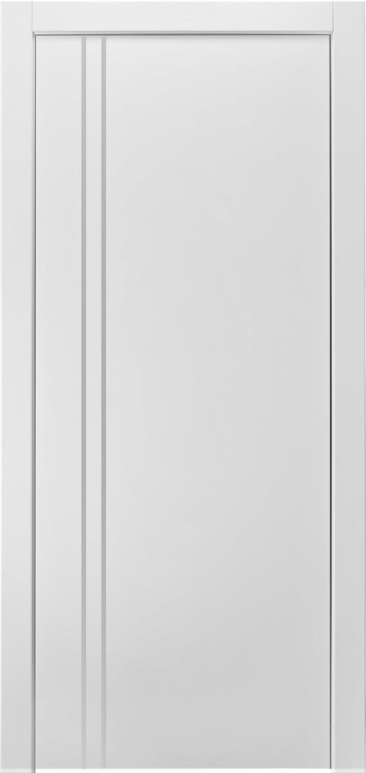 Belldinni Smart Pro 2V 32X80 Polar White 32-in x 80-in White Flush Smooth Solid core Prefinished Pine Wood Slab Door