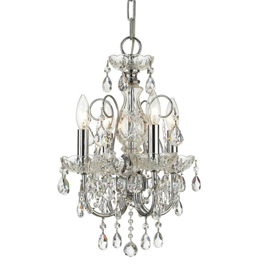 Crystorama Imperial 4 -Light Polished Chrome Indoor Crystal Metal Chandelier