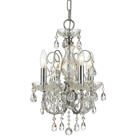 Crystorama Imperial 4 -Light Polished Chrome Indoor Crystal Metal Chandelier