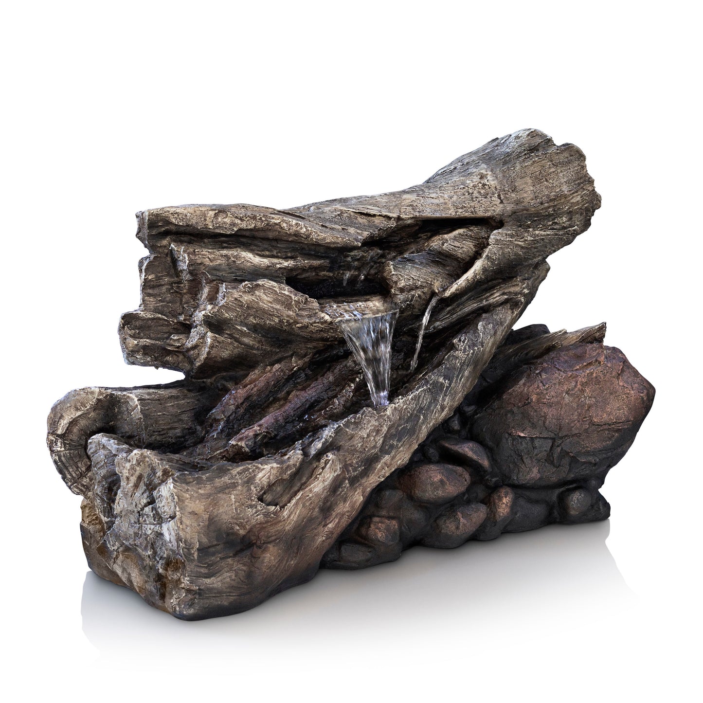 Alpine Corporation 24-in H Resin Electric Powered Tiered Outdoor Fountain Pump Included