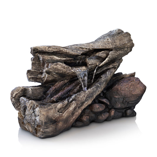 Alpine Corporation 24-in H Resin Electric Powered Tiered Outdoor Fountain Pump Included