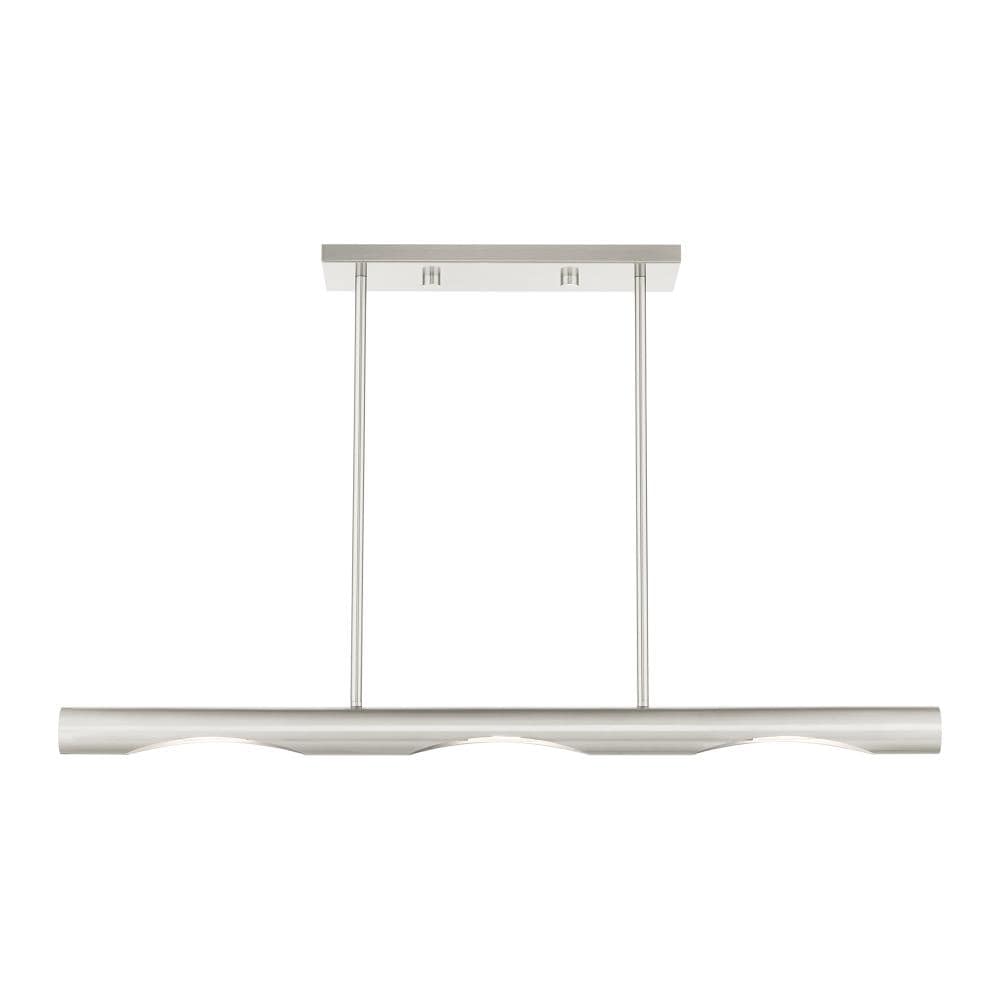 Livex Lighting Acra 3 -Light Brushed Nickel Indoor Metal Steel Chandelier