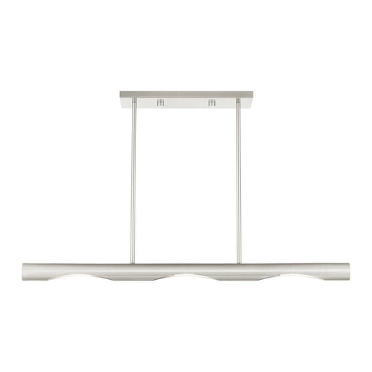 Livex Lighting Acra 3 -Light Brushed Nickel Indoor Metal Steel Chandelier