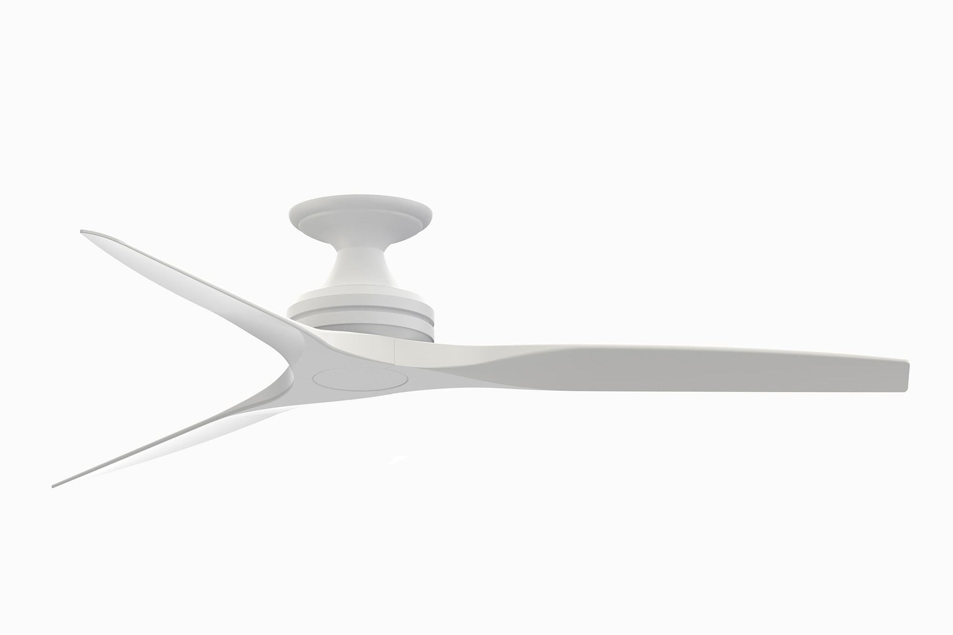 Fanimation Spitfire 60-in Outdoor Flush Mount Matte White with Matte White Blades Propeller Ceiling Fan Light Kit Compatible - Remote Included ( 3 -Blade ) 3073270