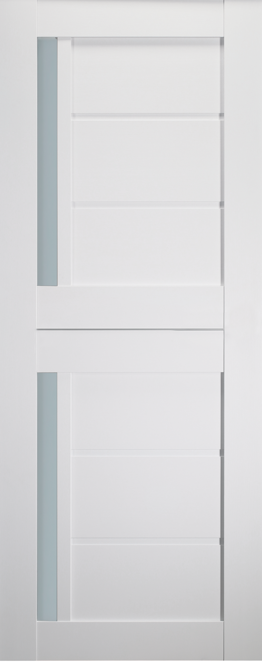 Belldinni Esta Bianco Noble 32X 80 32-in x 80-in White Frosted glass Textured Solid core Prefinished Pine Wood Slab Door