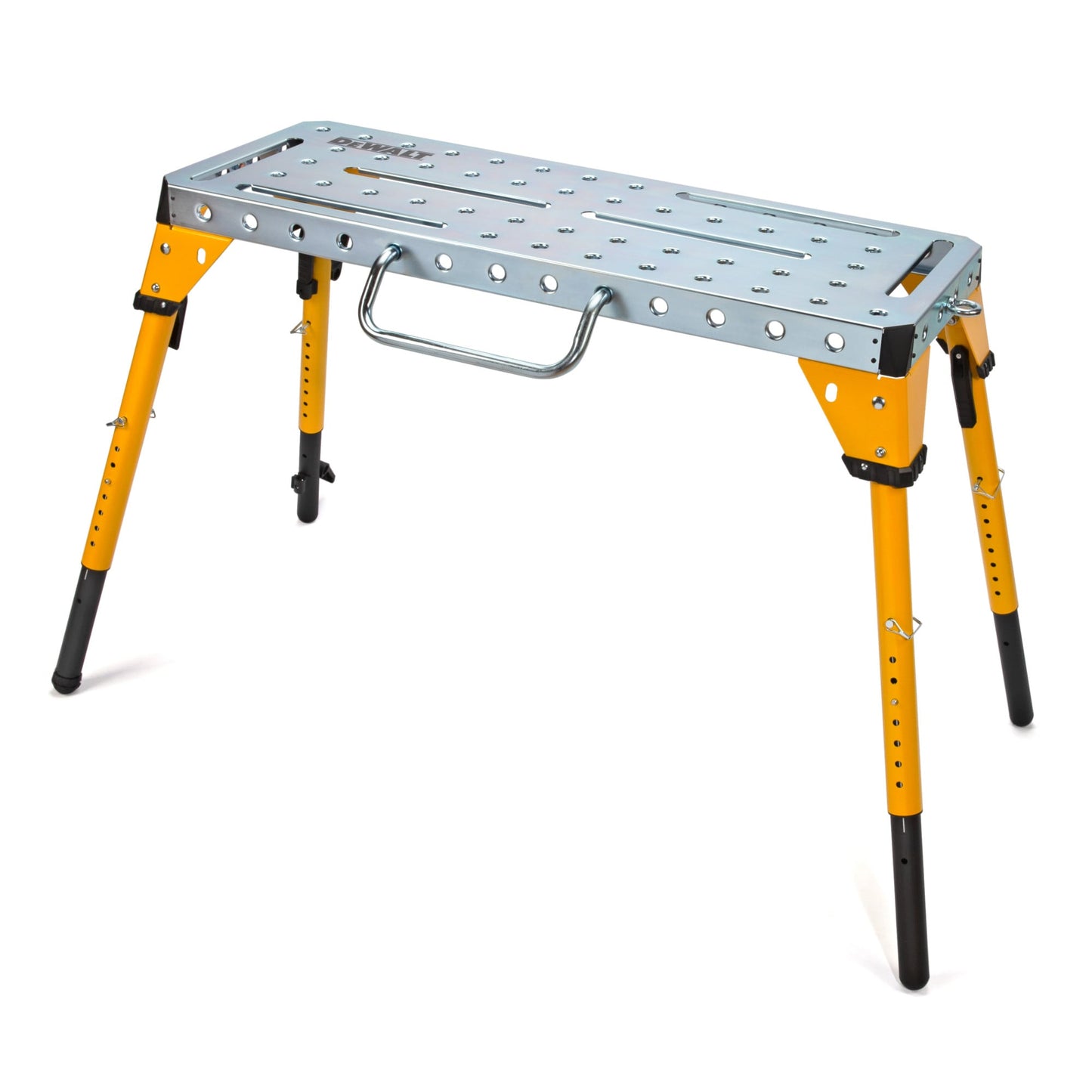 DEWALT 46-in L x 36-in H Yellow Steel Adjustable Height Portable Work Bench 92796