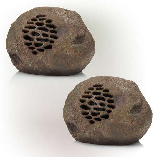 Alpine Corporation Bluetooth Outdoor Speaker in Brown 2 Speaker Set