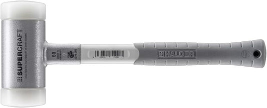 Halder SuperCraft Dead Blow Mallet, Non-Rebounding Hammer, Hard Nylon Inserts, Anti-Slip and Break-Proof 3 Component Handle, 60mm, 3.6 lbs.