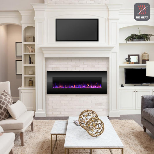 Hastings Home 54-in W Black LED Electric Fireplace 349622YYF