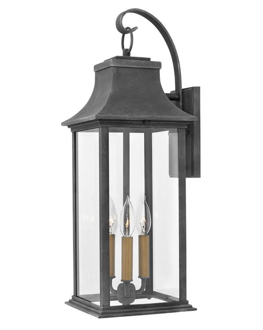 Hinkley Adair 3 -Light 24.5-in H Black Hardwired Outdoor Wall Light 3661527