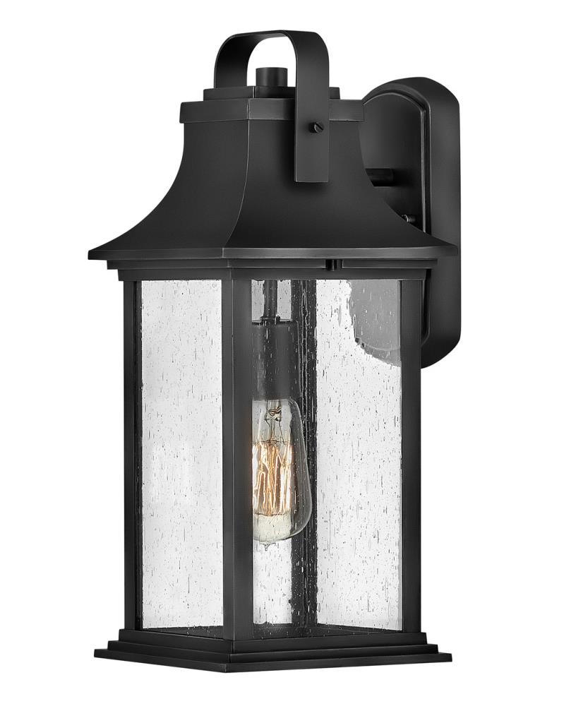 Hinkley Grant 1 -Light 16.75-in H Black Hardwired Outdoor Wall Light