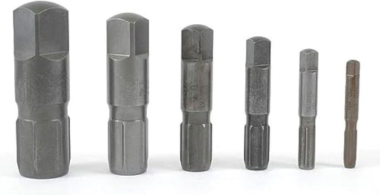 RIDGID 35685 Model 883 6-Piece Pipe Extractor Set, 1\/8" to 1" Tough Steel Extractors for Broken Pipes