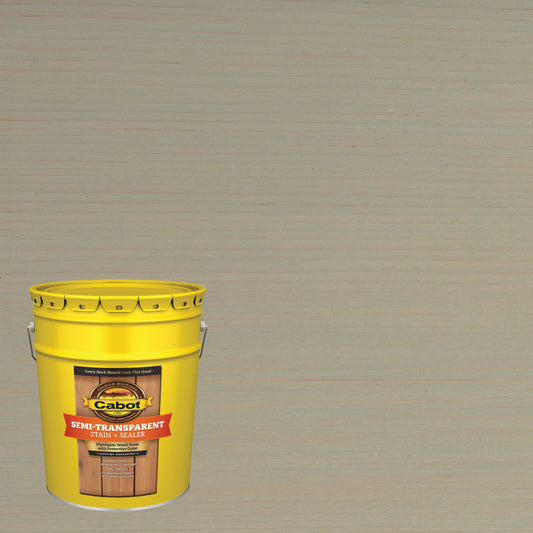 Cabot Driftwood Gray Semi-transparent Exterior Wood Stain and Sealer in One ( 5-gallon )