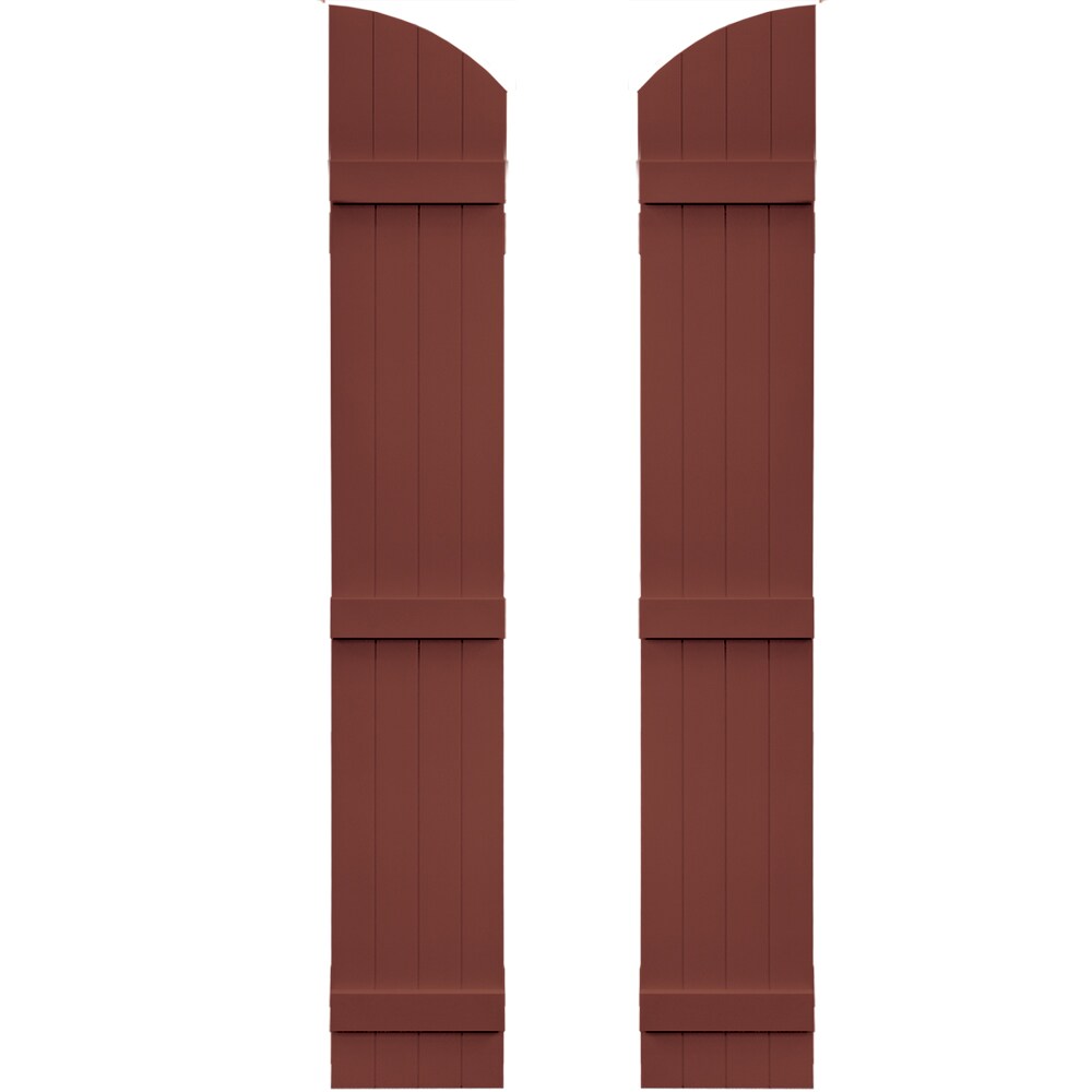 Vantage 13.875-in W x 89-in H Cambridge Red Board and batten Exterior Shutters ( 1 -Pack )