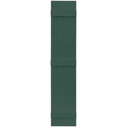 Vantage 13.875-in W x 74.875-in H Forest Green Board and batten Exterior Shutters ( 1 -Pack )
