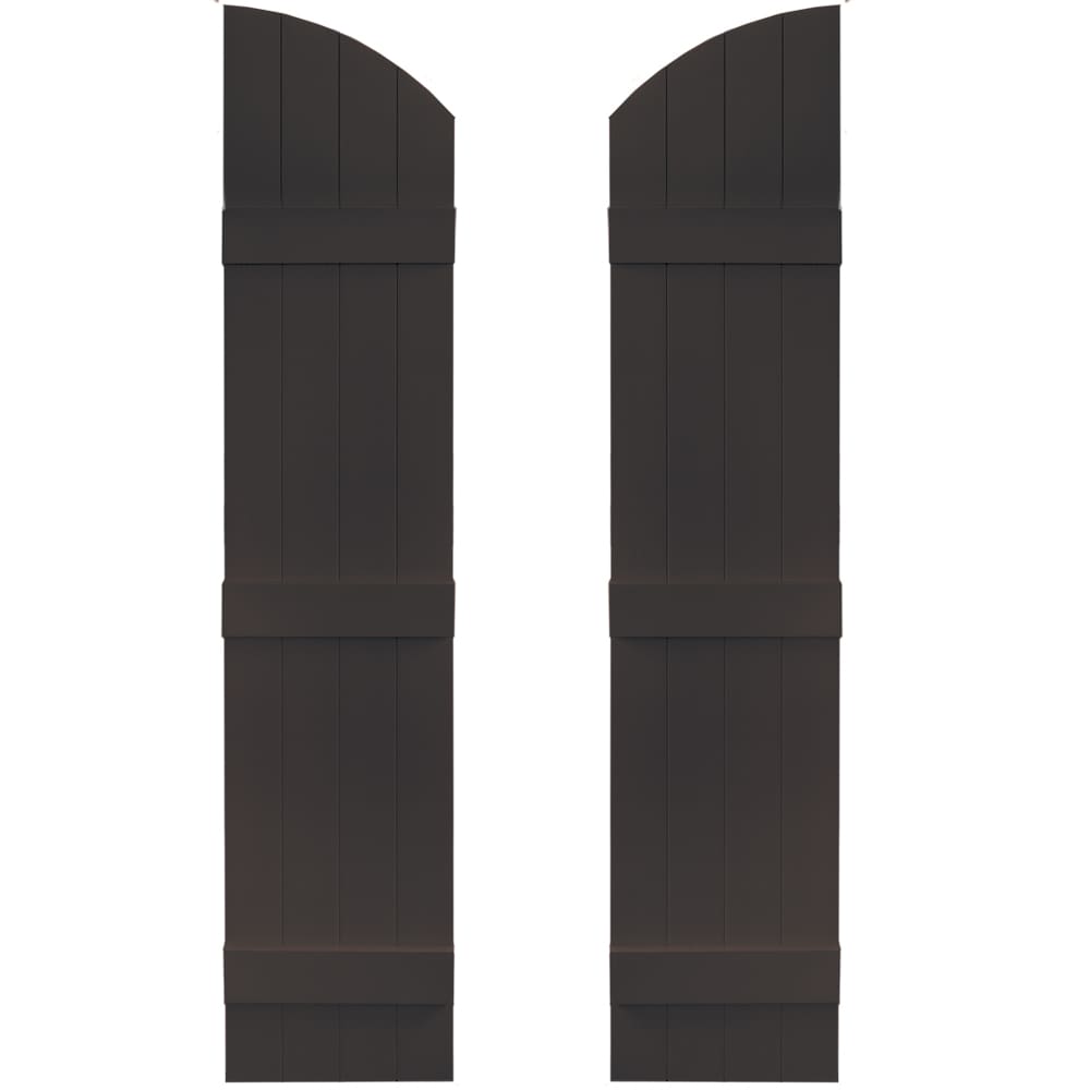 Vantage 13.875-in W x 61-in H Musket Brown Board and batten Exterior Shutters ( 1 -Pack )
