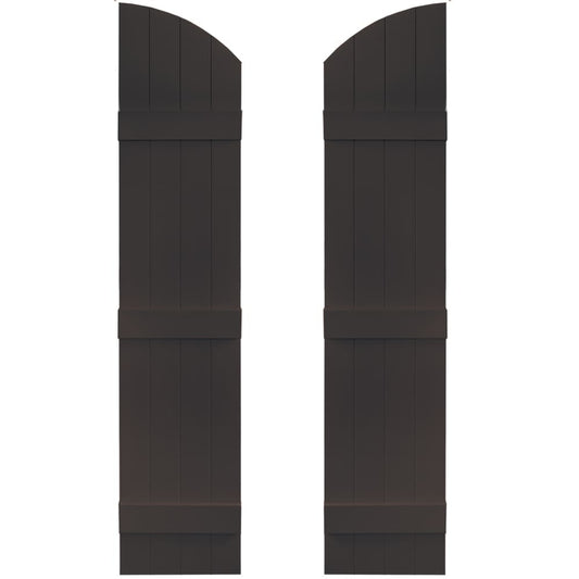 Vantage 13.875-in W x 61-in H Musket Brown Board and batten Exterior Shutters ( 1 -Pack )