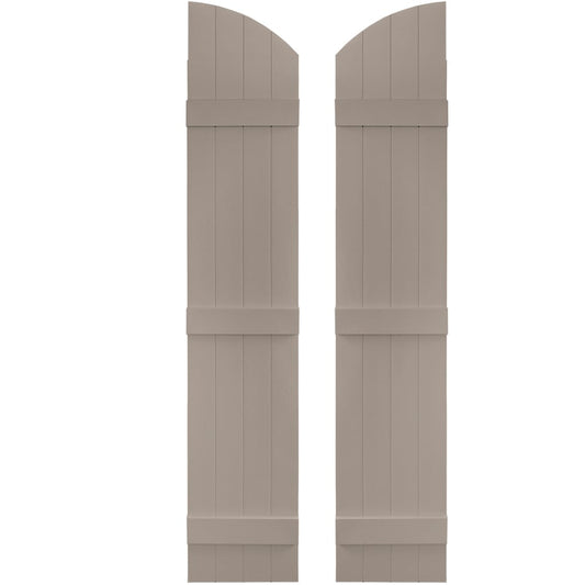 Vantage 13.875-in W x 69-in H Clay Board and batten Exterior Shutters ( 1 -Pack )