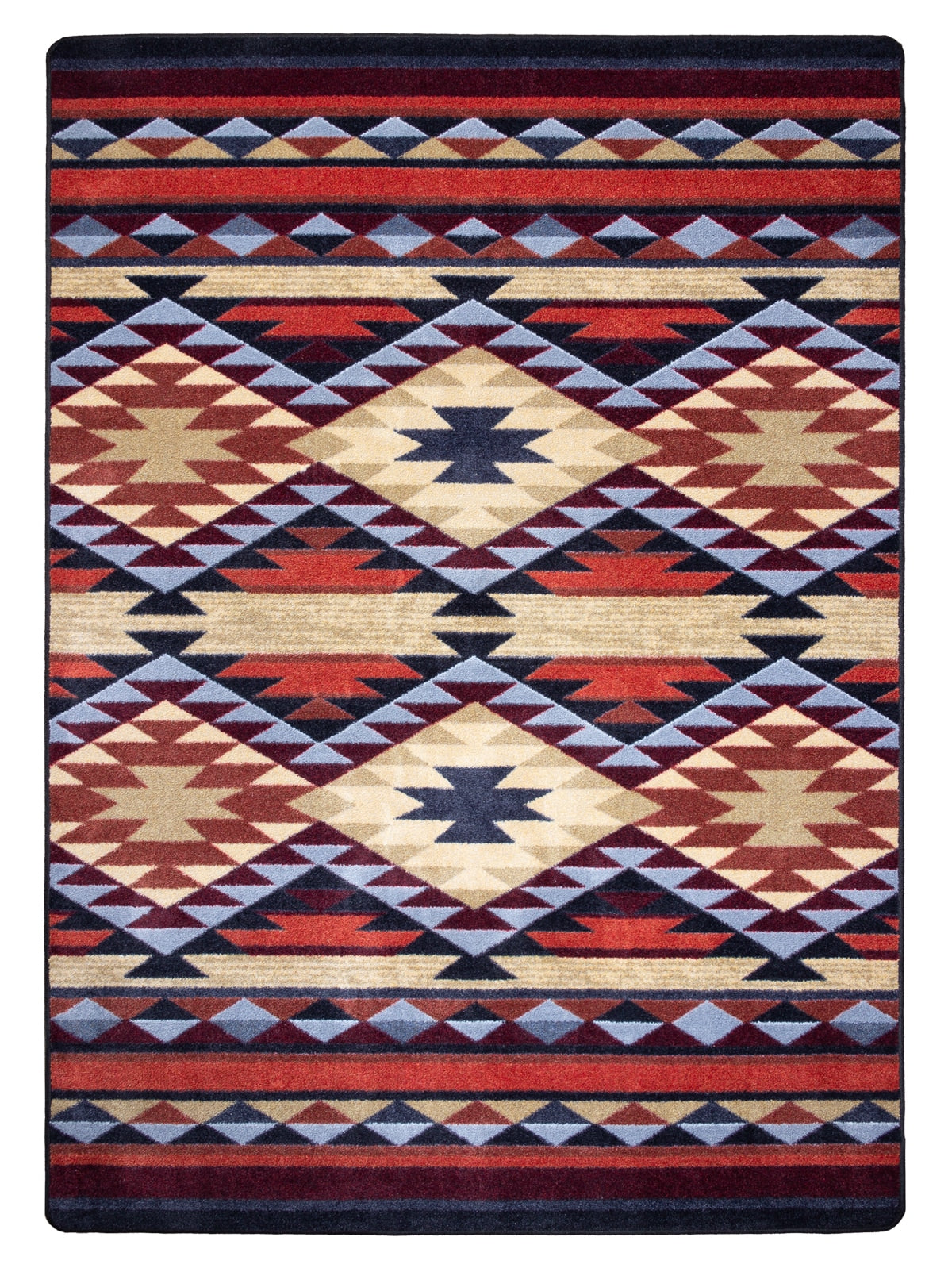 American Dakota Diamond Rio 5 x 8 (ft) Tufted Nylon Rust Rectangular Indoor Southwestern Spot Clean Only Area rug