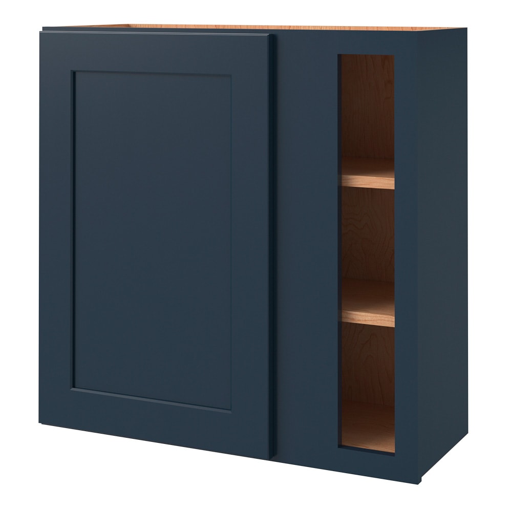 allen + roth Port 30-in W x 30-in H x 12-in D Navy Blind Corner Wall Fully Assembled Cabinet Flat Panel Shaker