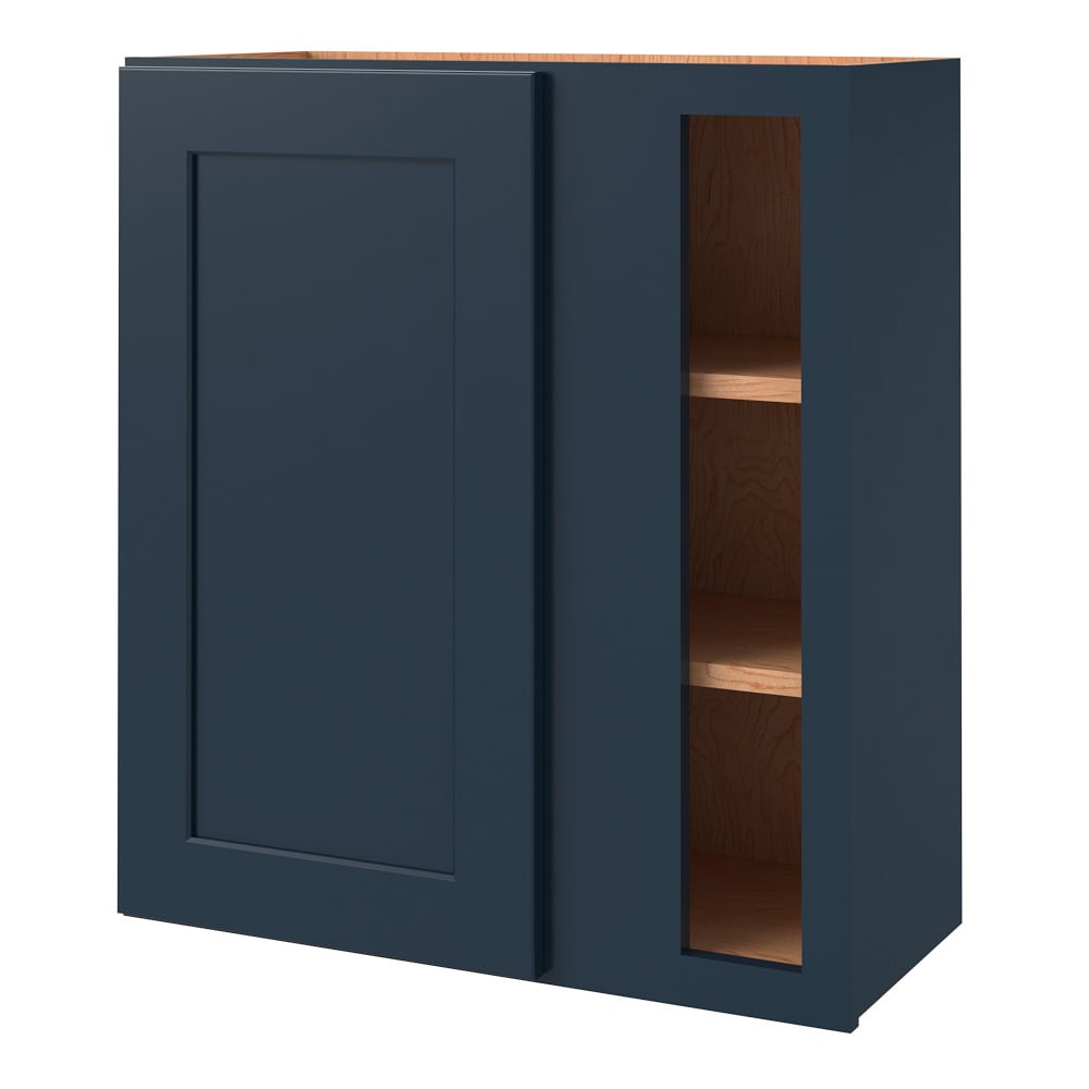 allen + roth Port 27-in W x 30-in H x 12-in D Navy Blind Corner Wall Fully Assembled Cabinet Flat Panel Shaker