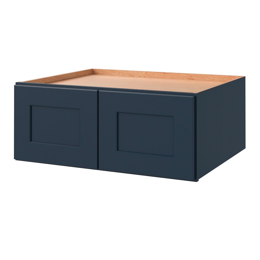 allen + roth Port 30-in W x 12-in H x 24-in D Navy Wall Fully Assembled Cabinet Flat Panel Shaker