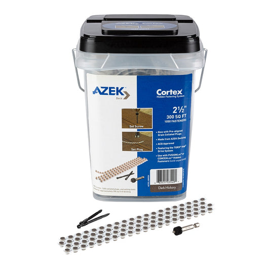 TimberTech Cortex Collated Vintage Screws and plugs Dark Hickory Hidden Deck Fastener 300 Square feet ( 1050 -Pack )