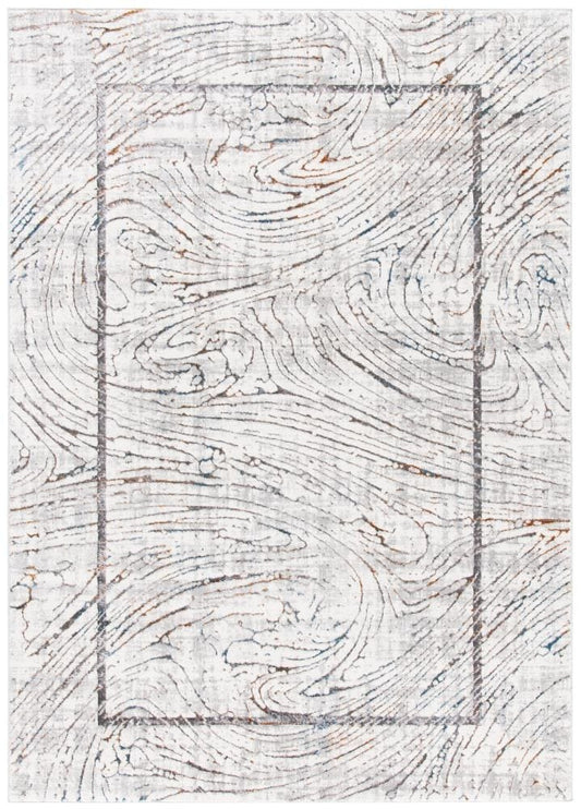 Safavieh Sonoma 9 x 12 (ft) Loomed Polyester Ivory/Gray Rectangular Indoor Abstract Spot Clean Only Area rug