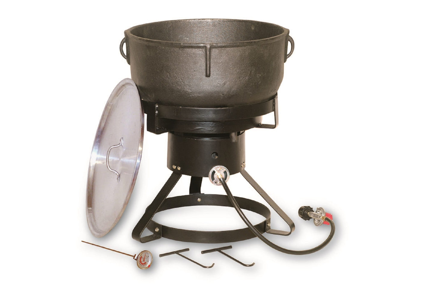 King Kooker 10 Gallon 60,000 BTU Jambalaya Cooker 1 -Burner Propane (natural gas) Manual Steel Outdoor burner