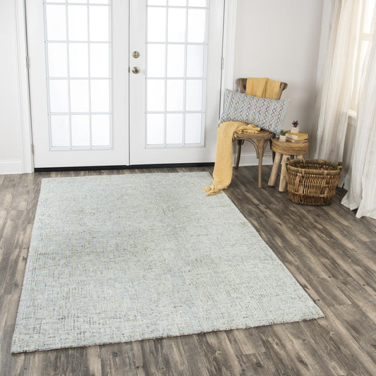 Alora Decor Storm 5 x 8 (ft) Tufted Wool Gray Rectangular Indoor Solid Mid-Century Modern Professionally Clean Only Pet Friendly Area rug