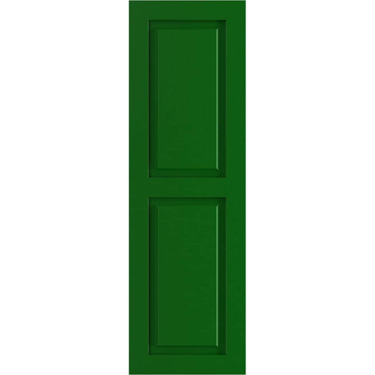Ekena Millwork 15-in W x 67-in H Viridian Green Paintable/Stainable Raised panel Exterior Shutters ( 2 -Pack )