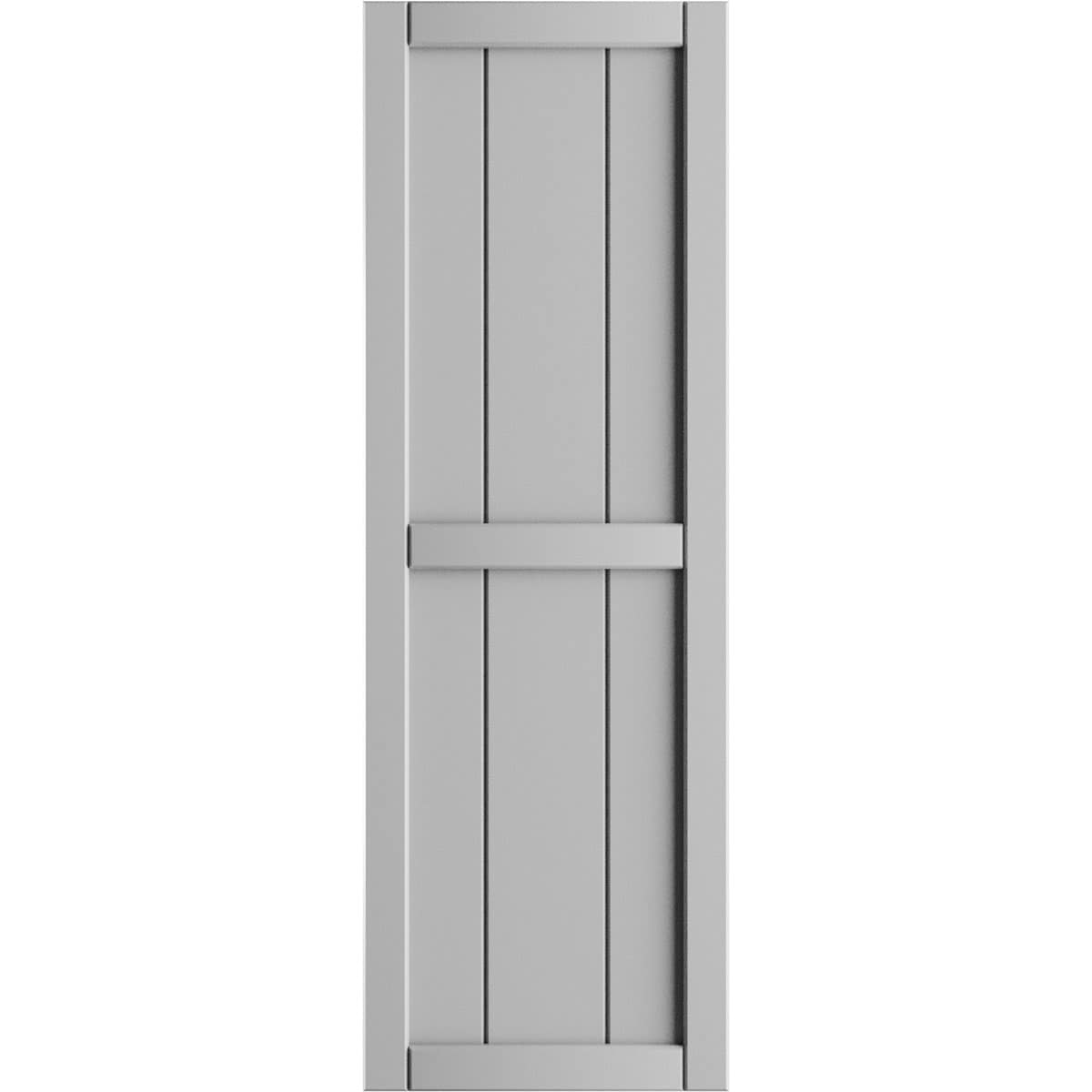 Ekena Millwork 10.75-in W x 98-in H Primed Paintable/Stainable Board and batten Framed Exterior Shutters ( 2 -Pack )