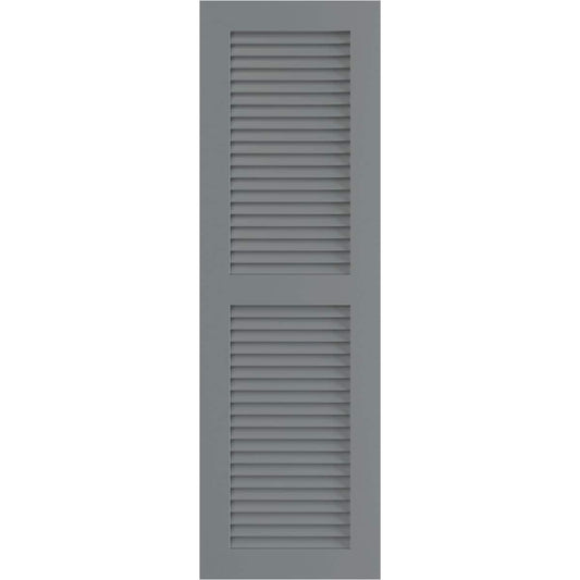 Ekena Millwork 15-in W x 60-in H Ocean Swell Louvered Exterior Shutters ( 2 -Pack )