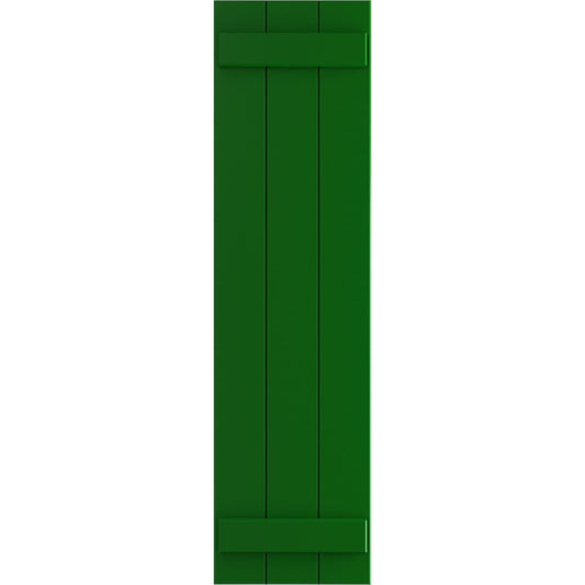 Ekena Millwork 16.125-in W x 56-in H Viridian Green Board and batten Exterior Shutters ( 2 -Pack )