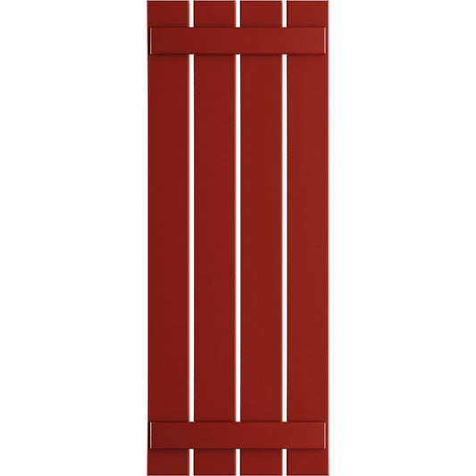 Ekena Millwork 23-in W x 26-in H Fire Red Board and batten Spaced Exterior Shutters ( 2 -Pack )