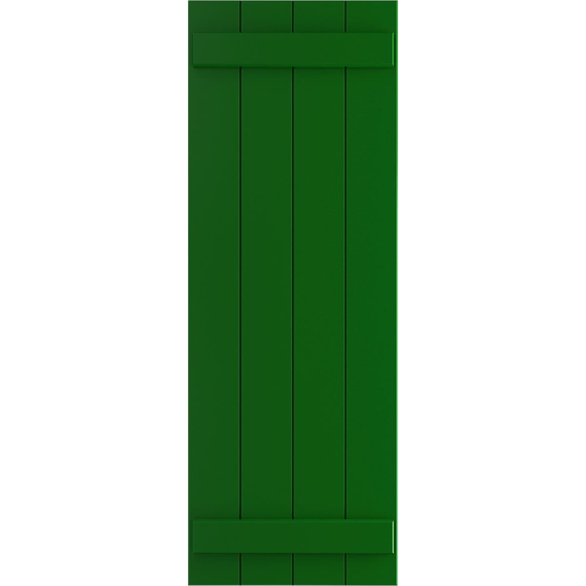 Ekena Millwork 16.125-in W x 75-in H Viridian Green Board and batten Exterior Shutters ( 2 -Pack )