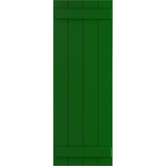 Ekena Millwork 16.125-in W x 75-in H Viridian Green Board and batten Exterior Shutters ( 2 -Pack )