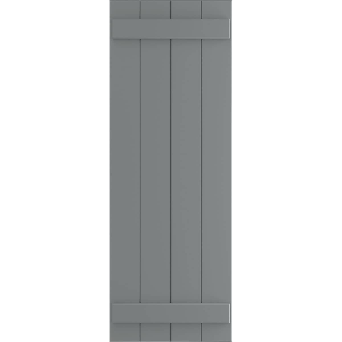 Ekena Millwork 21.5-in W x 44-in H Ocean Swell Board and batten Exterior Shutters ( 2 -Pack )