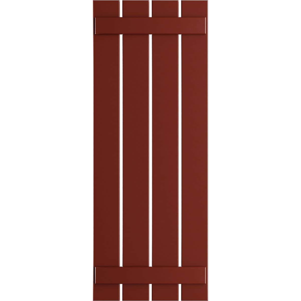 Ekena Millwork 23-in W x 35-in H Pepper Red Board and batten Spaced Exterior Shutters ( 2 -Pack )