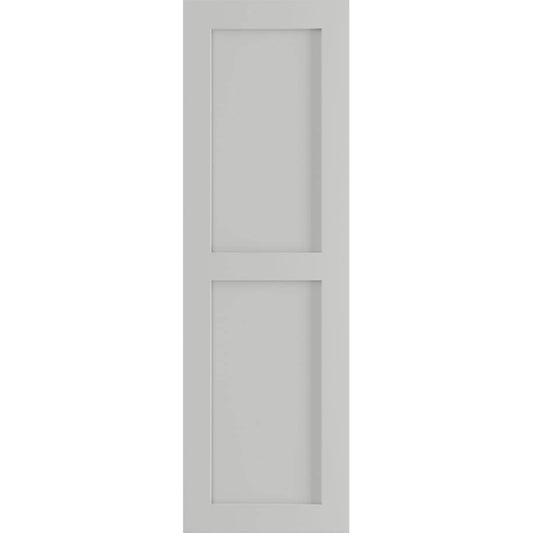 Ekena Millwork 15-in W x 58-in H Hailstorm Gray Flat panel Exterior Shutters ( 2 -Pack )