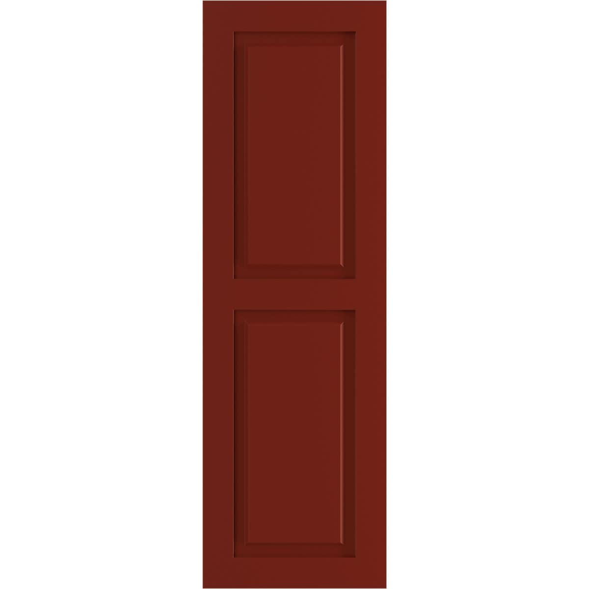 Ekena Millwork 18-in W x 72-in H Pepper Red Raised panel Exterior Shutters ( 2 -Pack )