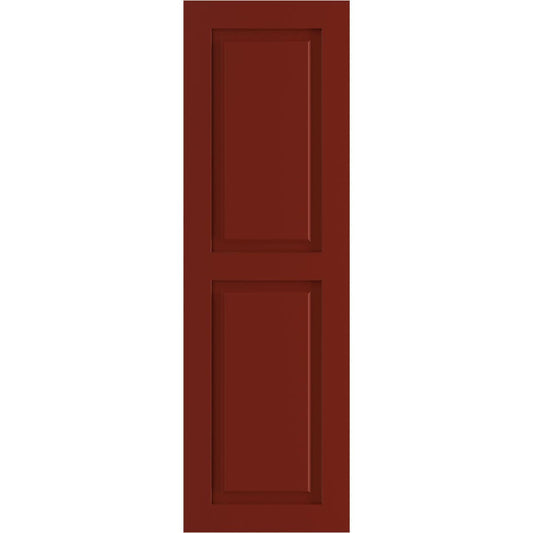 Ekena Millwork 12-in W x 74-in H Pepper Red Raised panel Exterior Shutters ( 2 -Pack )