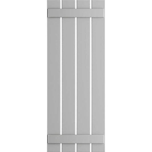 Ekena Millwork 23-in W x 35-in H Hailstorm Gray Board and batten Spaced Exterior Shutters ( 2 -Pack )