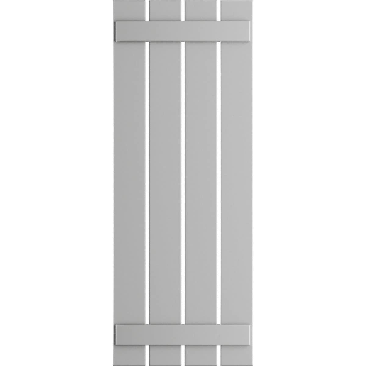 Ekena Millwork 23-in W x 41-in H Hailstorm Gray Board and batten Spaced Exterior Shutters ( 2 -Pack )