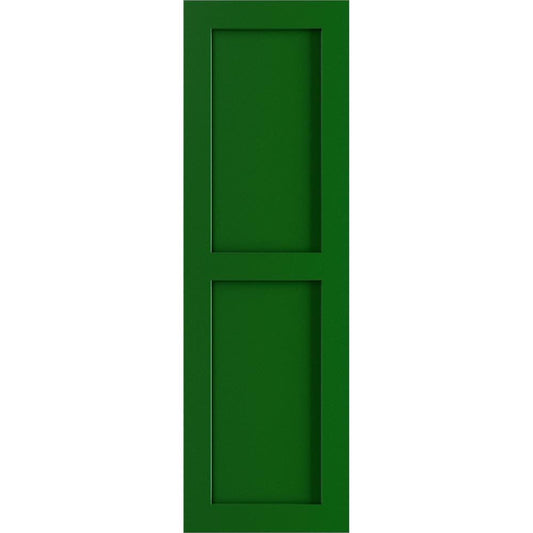 Ekena Millwork 12-in W x 55-in H Viridian Green Flat panel Exterior Shutters ( 2 -Pack )