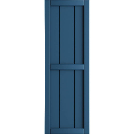 Ekena Millwork 10.75-in W x 96-in H Sojourn Blue Board and batten Framed Exterior Shutters ( 2 -Pack )