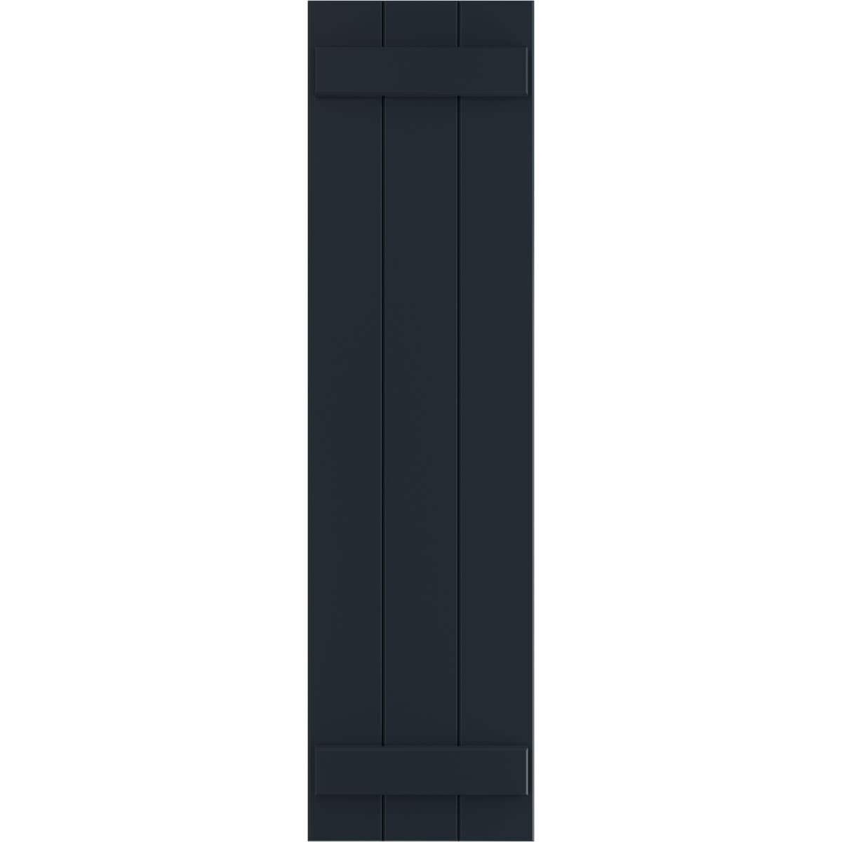 Ekena Millwork 16.125-in W x 36-in H Starless Night Blue Board and batten Exterior Shutters ( 2 -Pack )