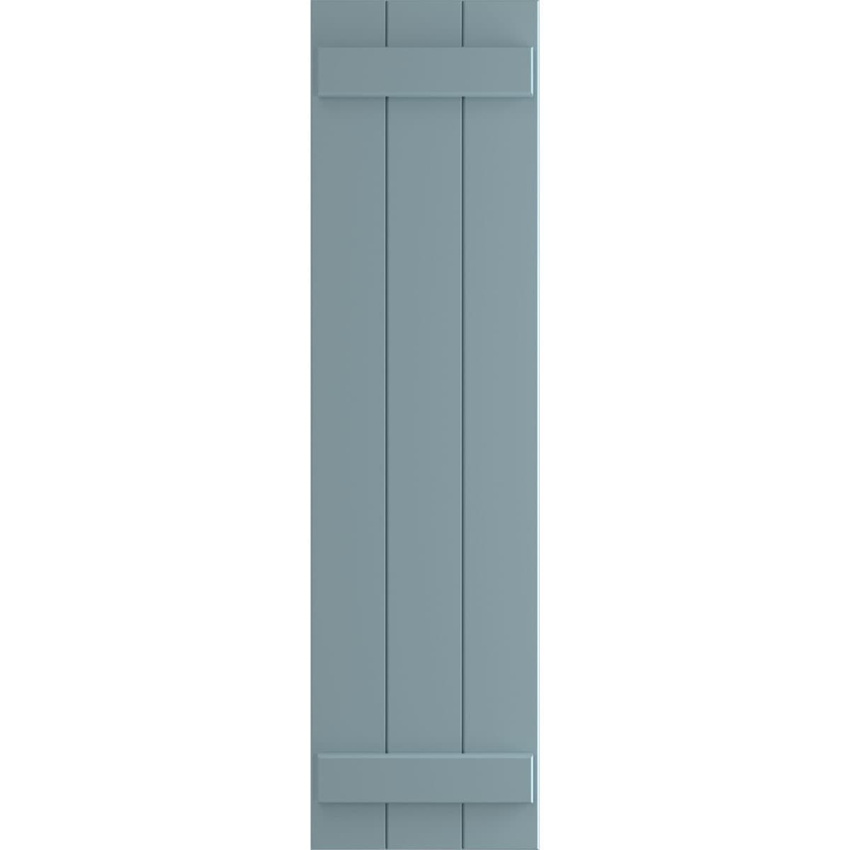 Ekena Millwork 16.125-in W x 43-in H Peaceful Blue Board and batten Exterior Shutters ( 2 -Pack )