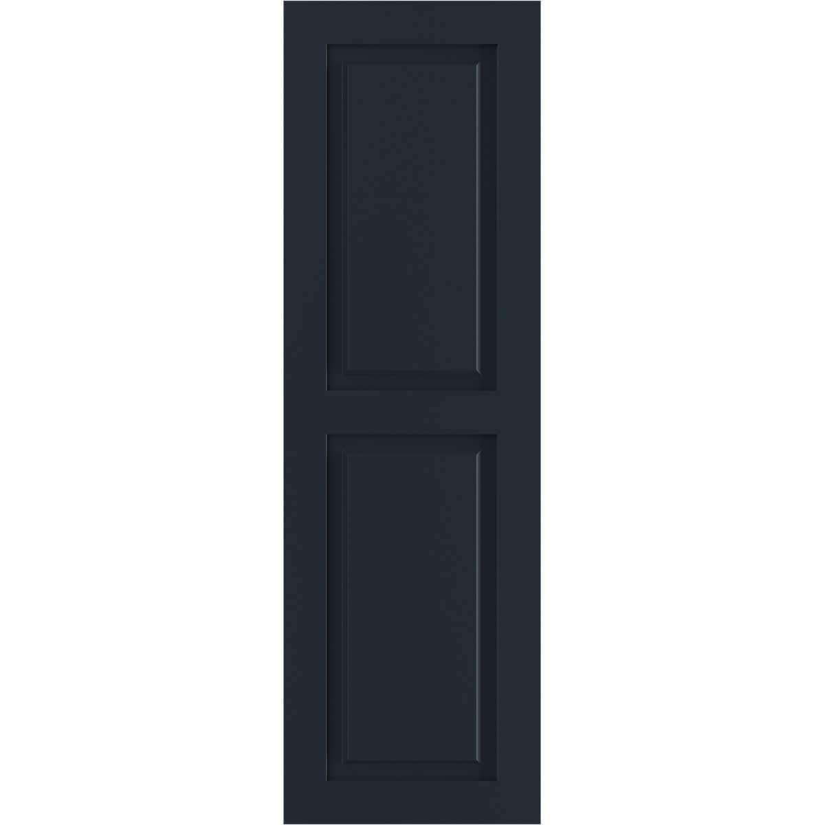 Ekena Millwork 18-in W x 32-in H Starless Night Blue Raised panel Exterior Shutters ( 2 -Pack )