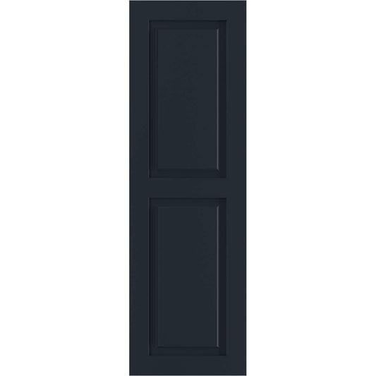 Ekena Millwork 18-in W x 43-in H Starless Night Blue Raised panel Exterior Shutters ( 2 -Pack )